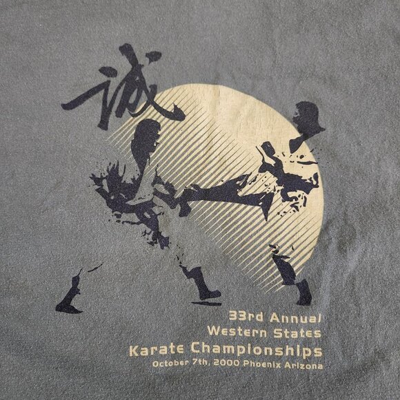 Vintage Karate Championship T-Shirt Green Size LARGE Kung Fu Dragon Asian - Picture 5 of 7